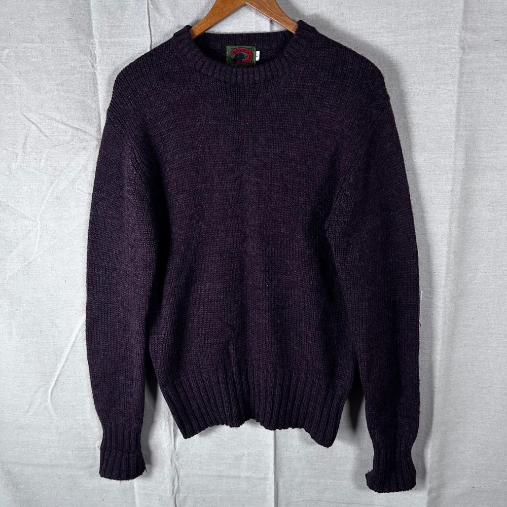 Vintage Boston Traders Mens Purple Knit Crewneck Sweater Pullover Size‎ XL